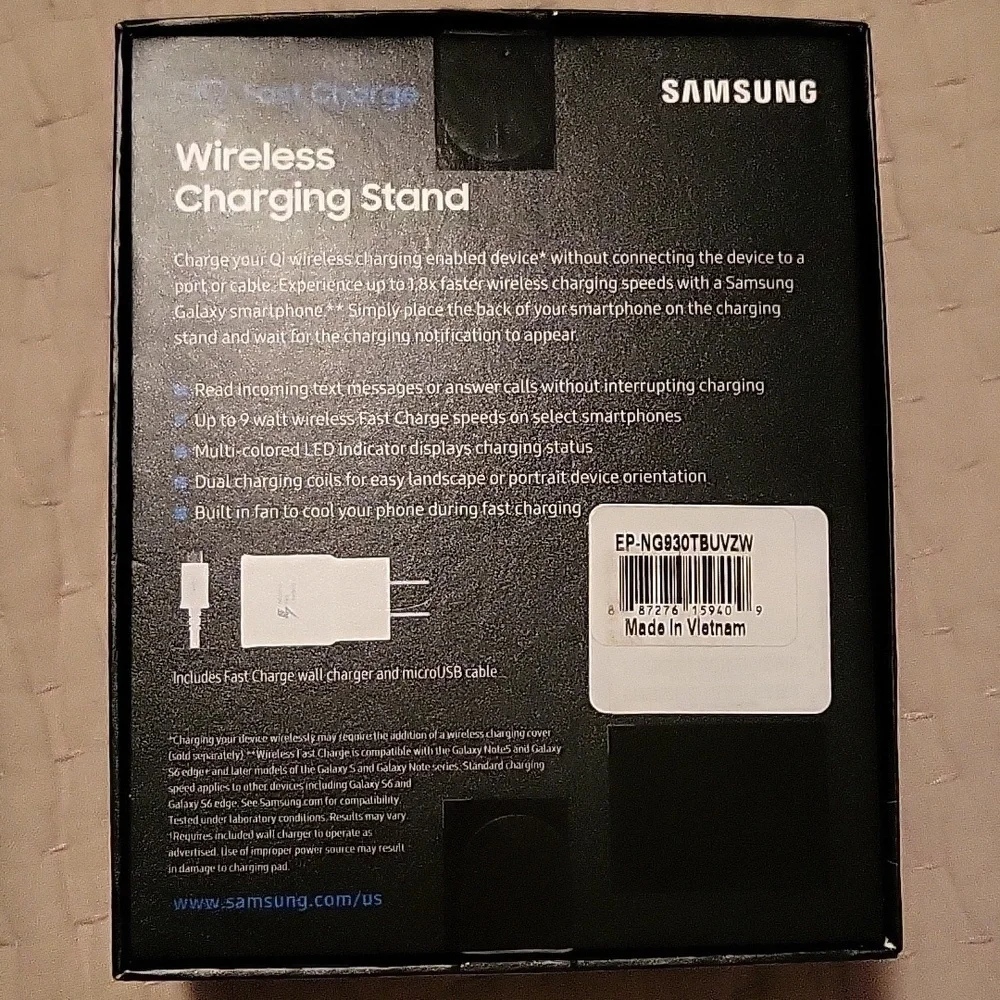 Samsung Wireless Fast Charging Stand Stand Up Charging New Open Box